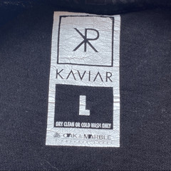Kaviar Oak and Marble Private Label Black T-Shirt Size Large