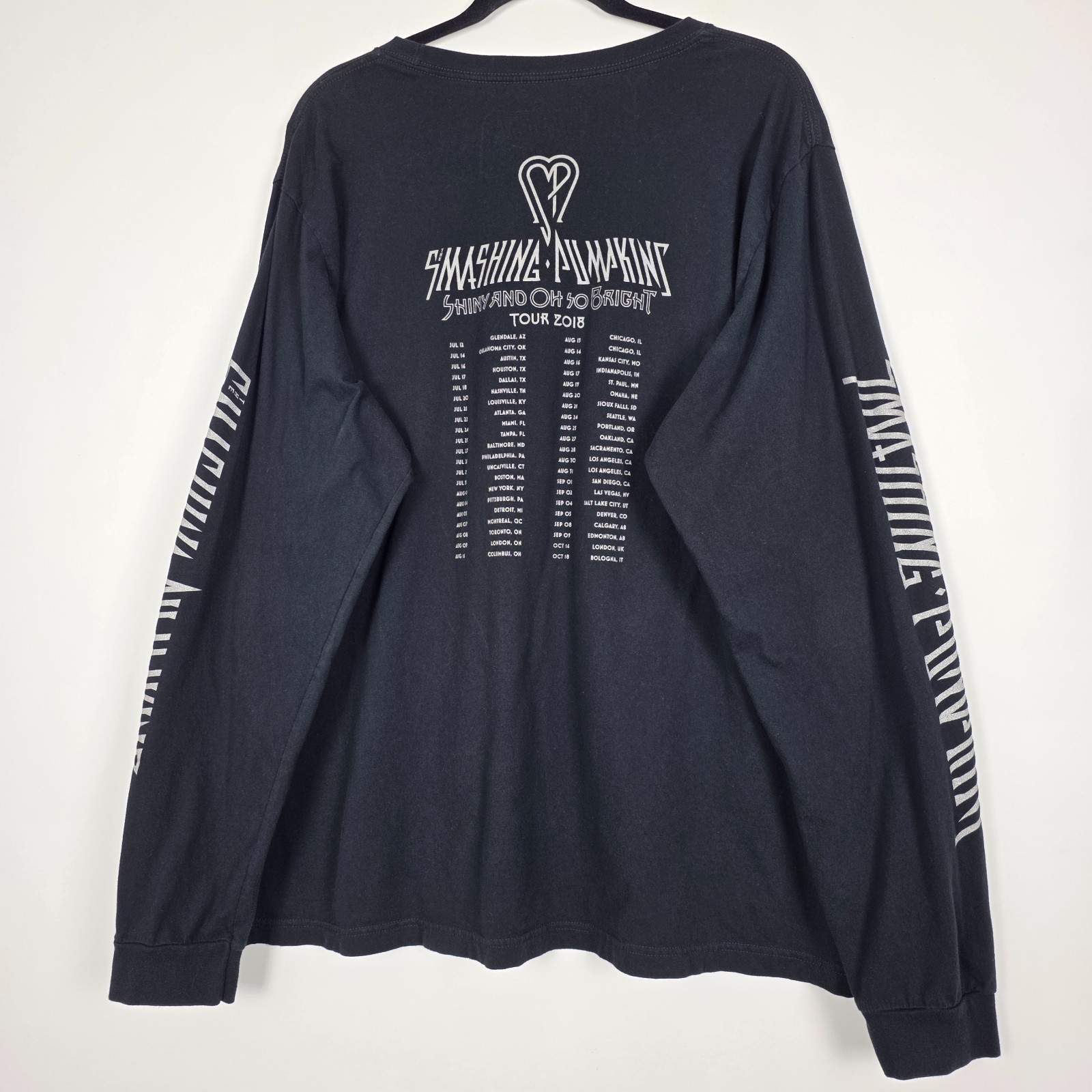 Smashing Pumpkins Shiny And Oh So Bright 2018 Mens 2XL Long Sleeve Black T Shirt