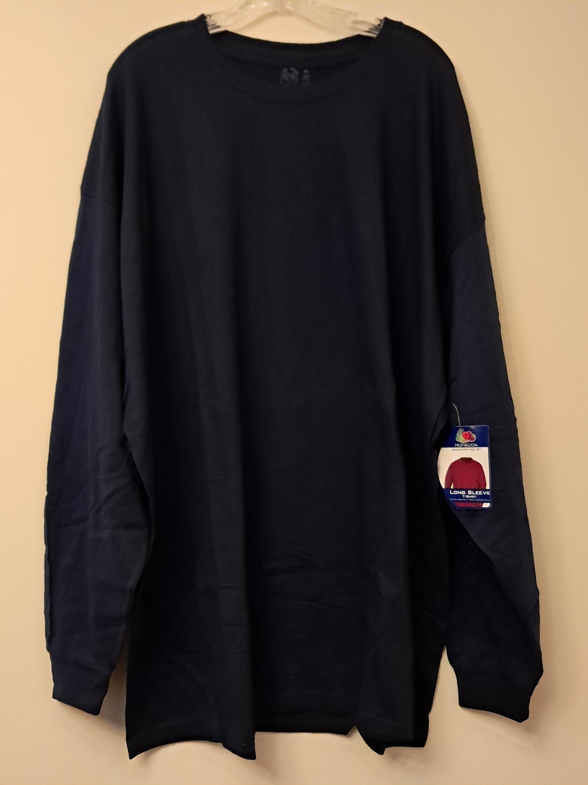 NWT Lot of 2 Fruit of the Loom 4X Navy Blue & Black Ribbed Cuff Cotton T-shirts gallery