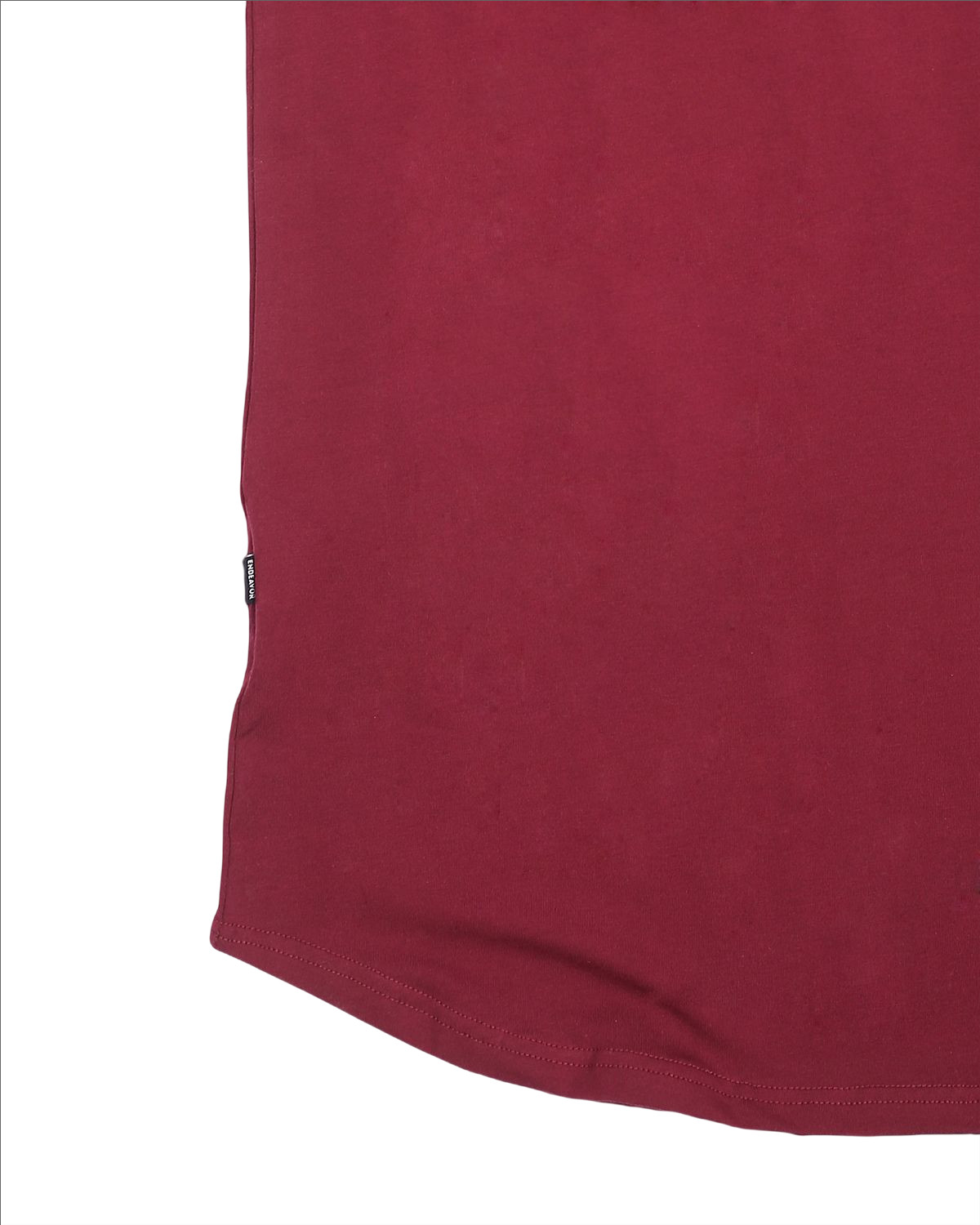 Mens Cotton Crew Neck Athletic Short Sleeve Curved Hem Plain Maroon T-Shirt gallery