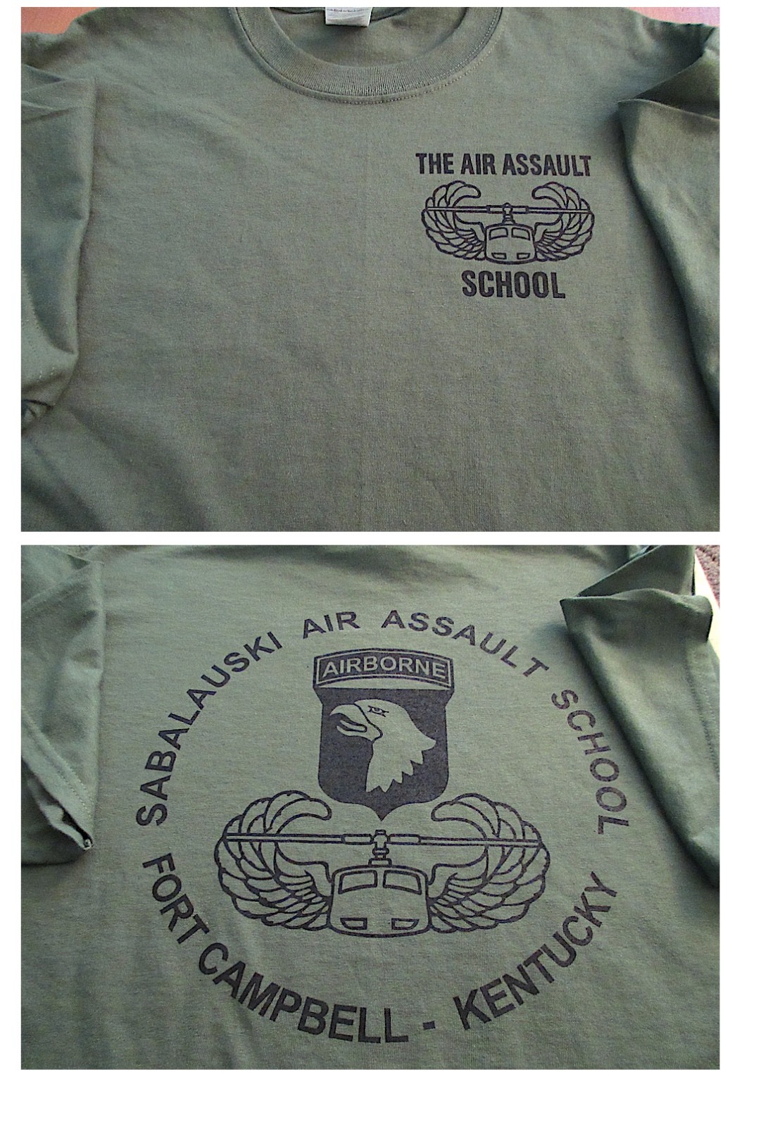 AIR ASSAULT 101 Airborne School SABALAUSKI T-Shirt Large Ft Campbell Kentucky US gallery