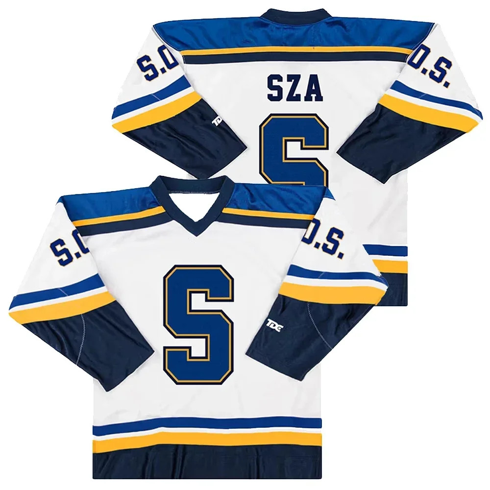 SZA SOS Blind Graphic Hockey Jersey Number 7 Long Sleeve Streetwear Unisex S-4XL gallery