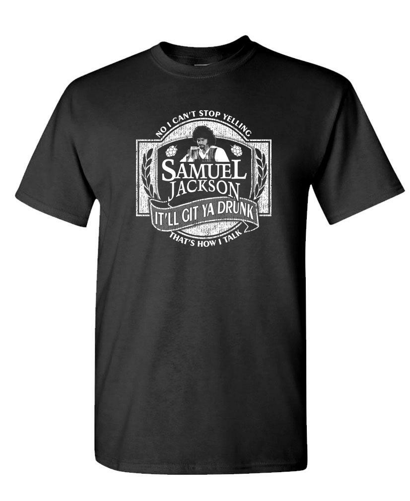 SAMUEL JACKSON BEER – chappelle comedy tv – Mens Cotton T-Shirt