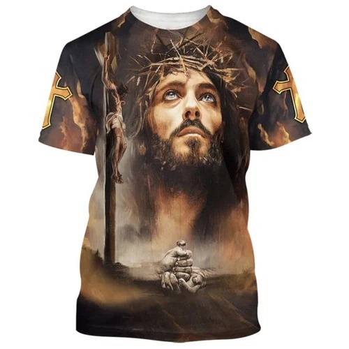 Jesus T-Shirt 3D - Lords Prayer - All Over Printed Shirt full Size S-5XL gallery