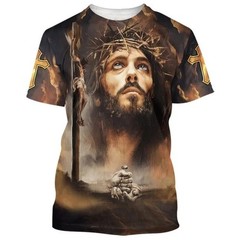 Jesus T-Shirt 3D – Lords Prayer – All Over Printed Shirt full Size S-5XL