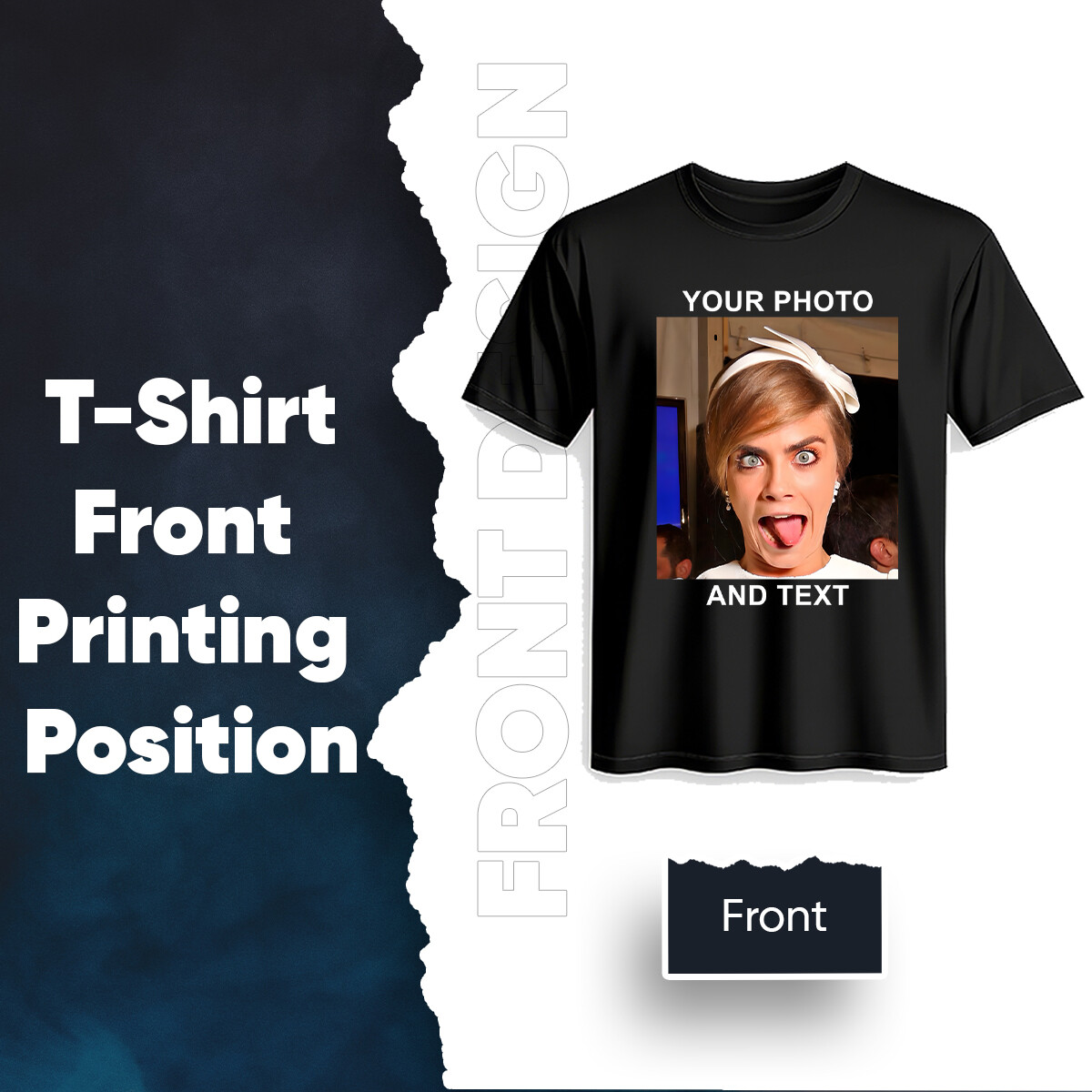 Customisable Photo & Text Mens T-Shirt Ideal For Celebrations Birthdays #TA-195 gallery