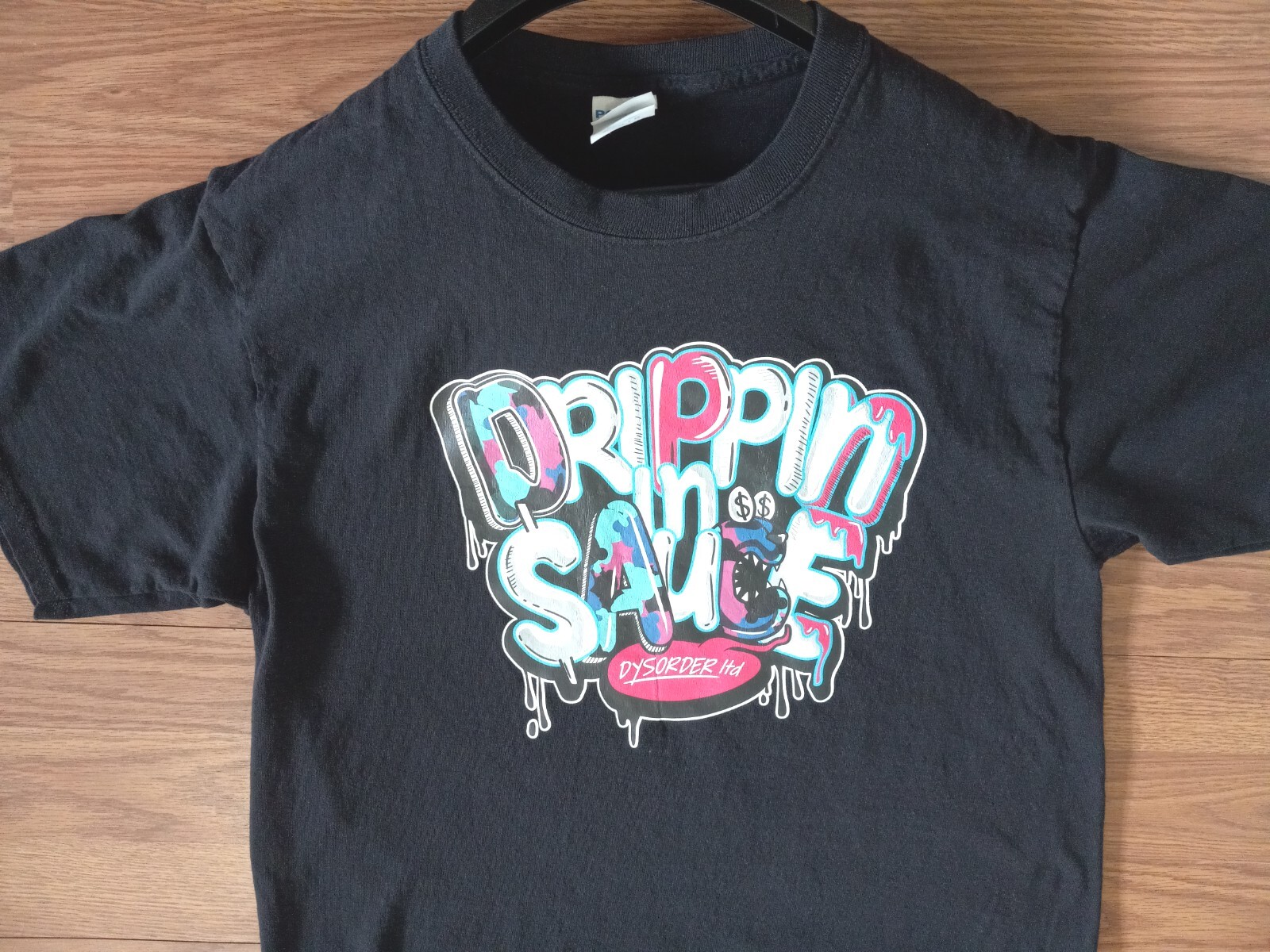 Size Medium Port & Company Core Cotton T Shirt Black Drippin in Sauce! Black gallery