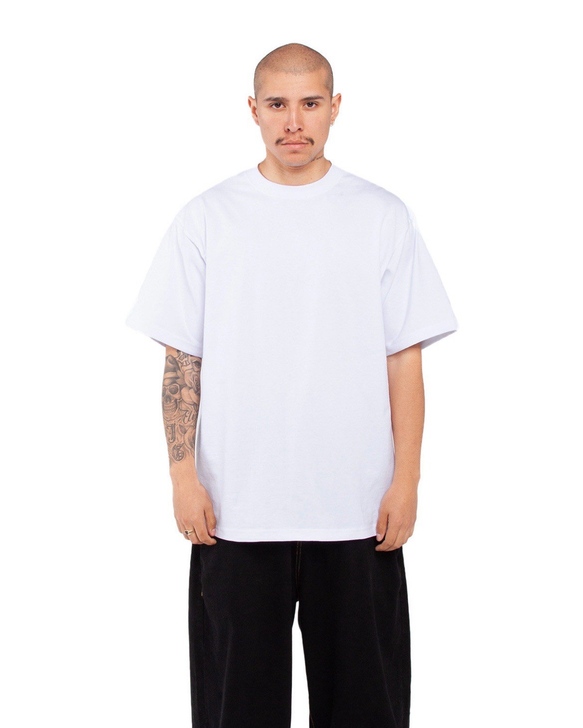 Shaka Wear SHGDD Adult Garment-Dyed Drop-Shoulder T-Shirt White Large gallery