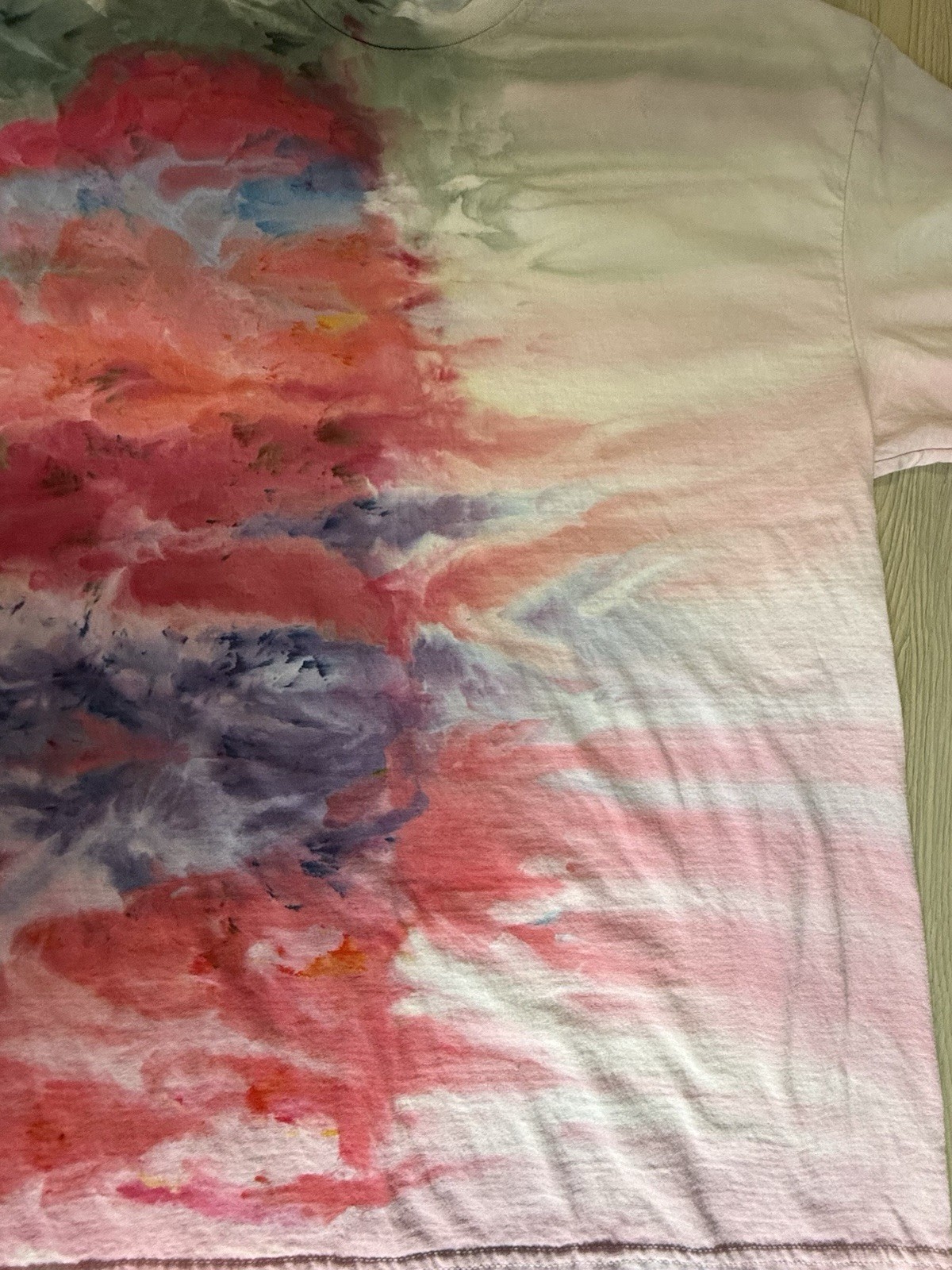 Men’s Custom Gravity Ice Dye Gildan Hammer 2XL Tie Dye Subtle Red White & Blue gallery