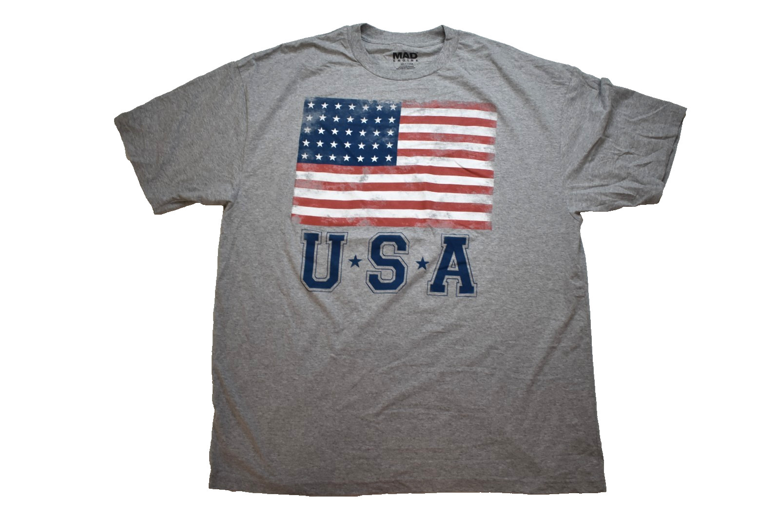 Mad Engine Mens Big & Tall American U.S.A. Distressed Flag Shirt New LT-6XL gallery