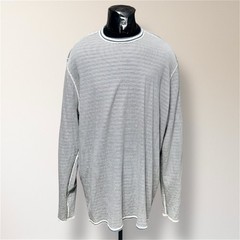 Faherty XXL Reversible Cloud LS Tee Stone Peak Stripe Pima Cotton Soft Coastal