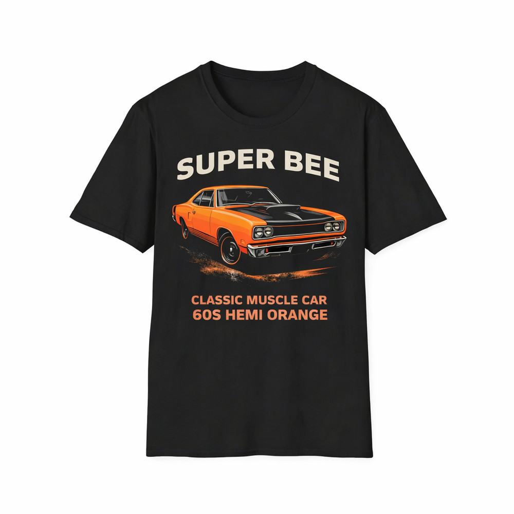 Super Bee 60s HEMI Orange Classic Muscle Car Unisex Graphic Tee