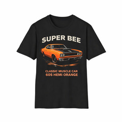 Super Bee 60s HEMI Orange Classic Muscle Car Unisex Graphic Tee