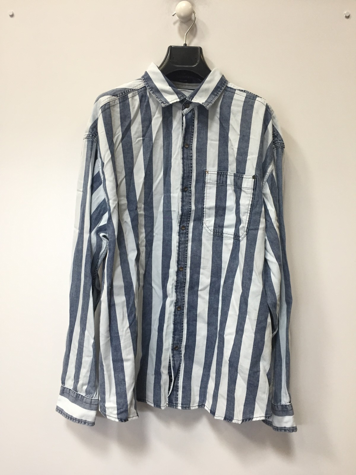 Mavi Men's Shirt, White/Blue, L KHU36 gallery