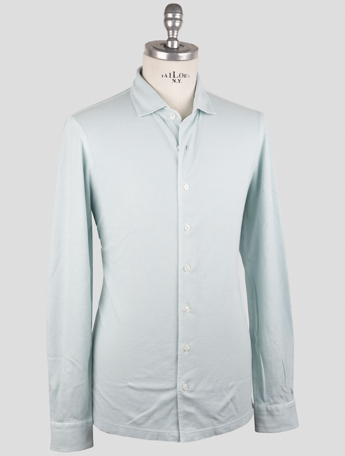 NEW GRAN SASSO LIGHT GREEN COTTON SHIRT EU 56 - US 46 - 2XL G3S97 gallery
