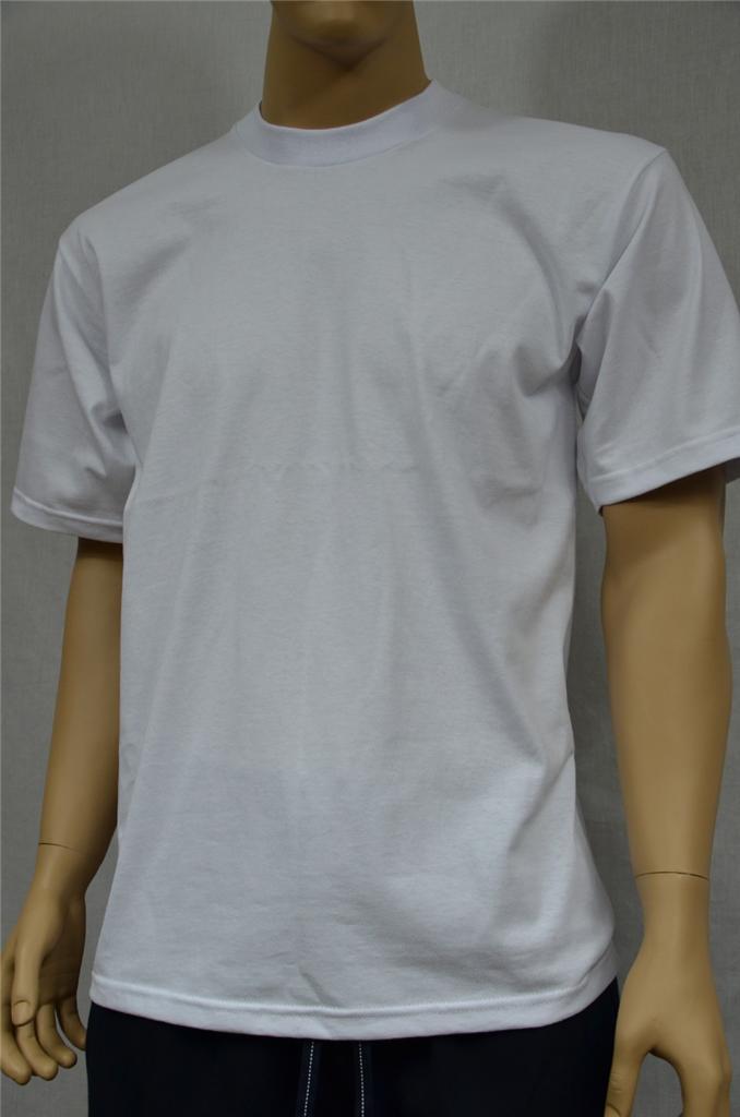 1 NEW PROCLUB S-7XL HEAVY WEIGHT T-SHIRTS WHITE PLAIN TEE PRO CLUB BLANK gallery
