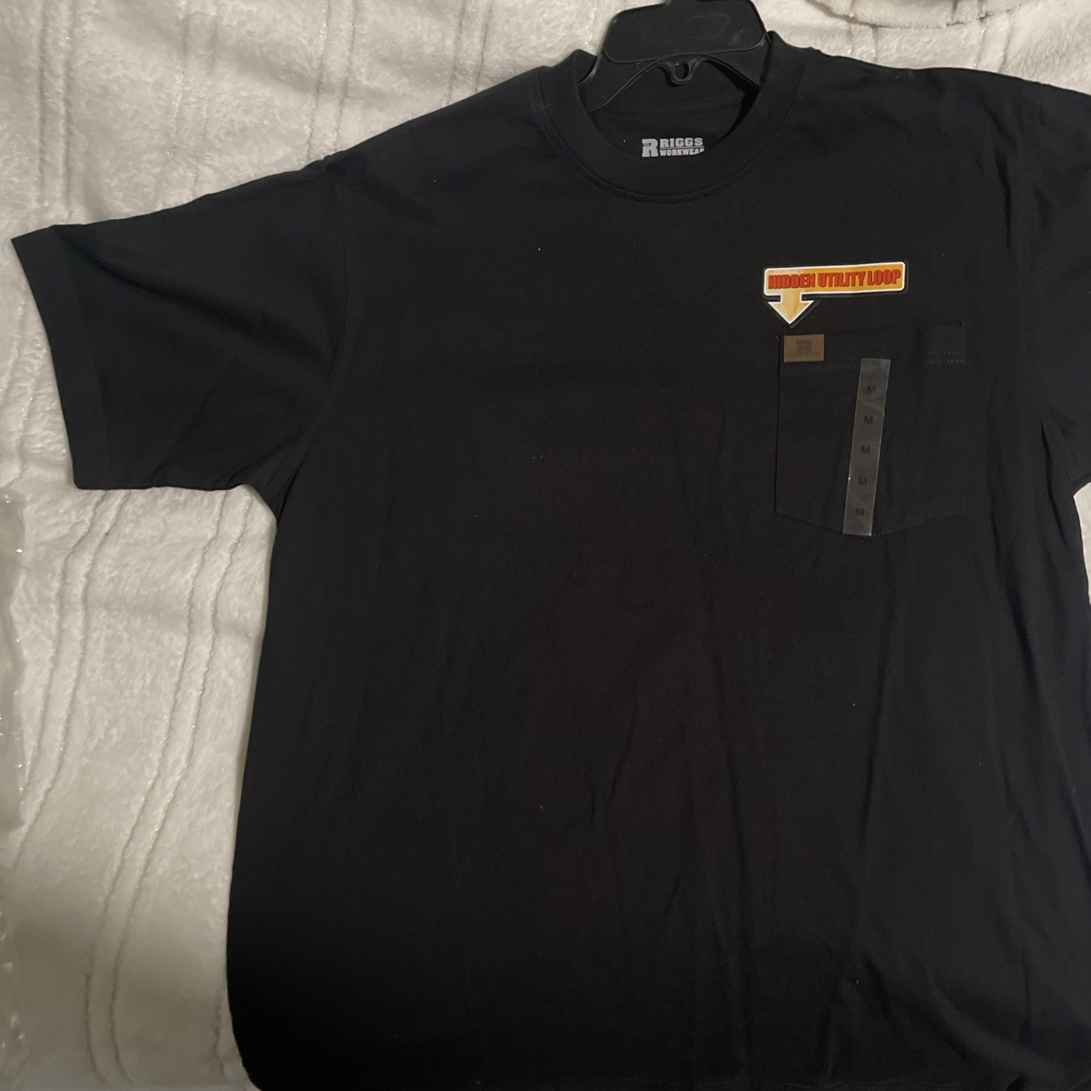 Wrangler Riggs Workwear Short Sleeve Pocket Utility Loop T Shirt Mens black