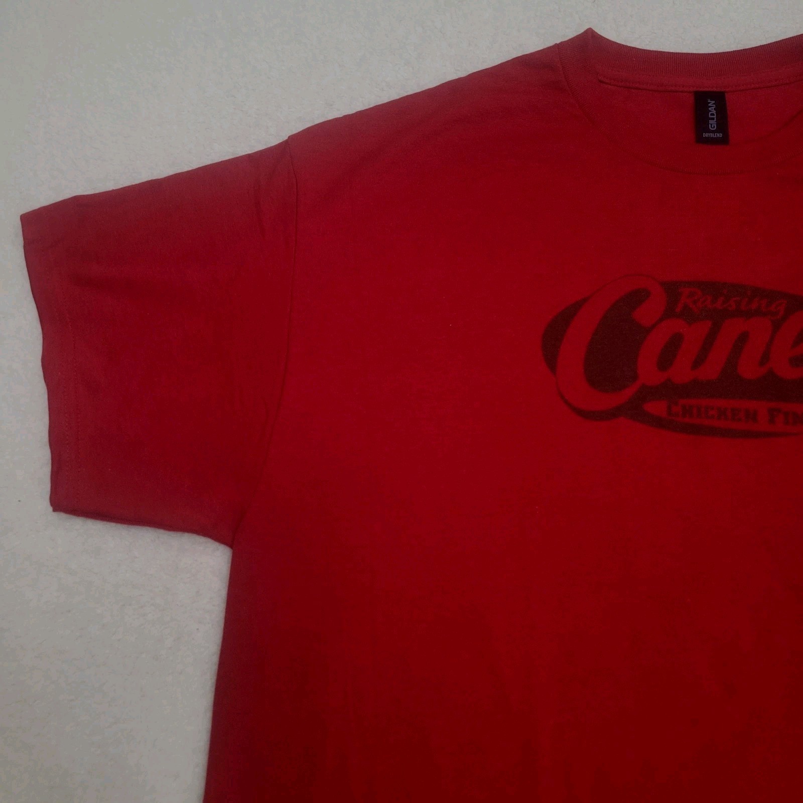 Raising Canes XL Chicken Fingers Apple Red Promo T-Shirt Men's Dry Blend gallery