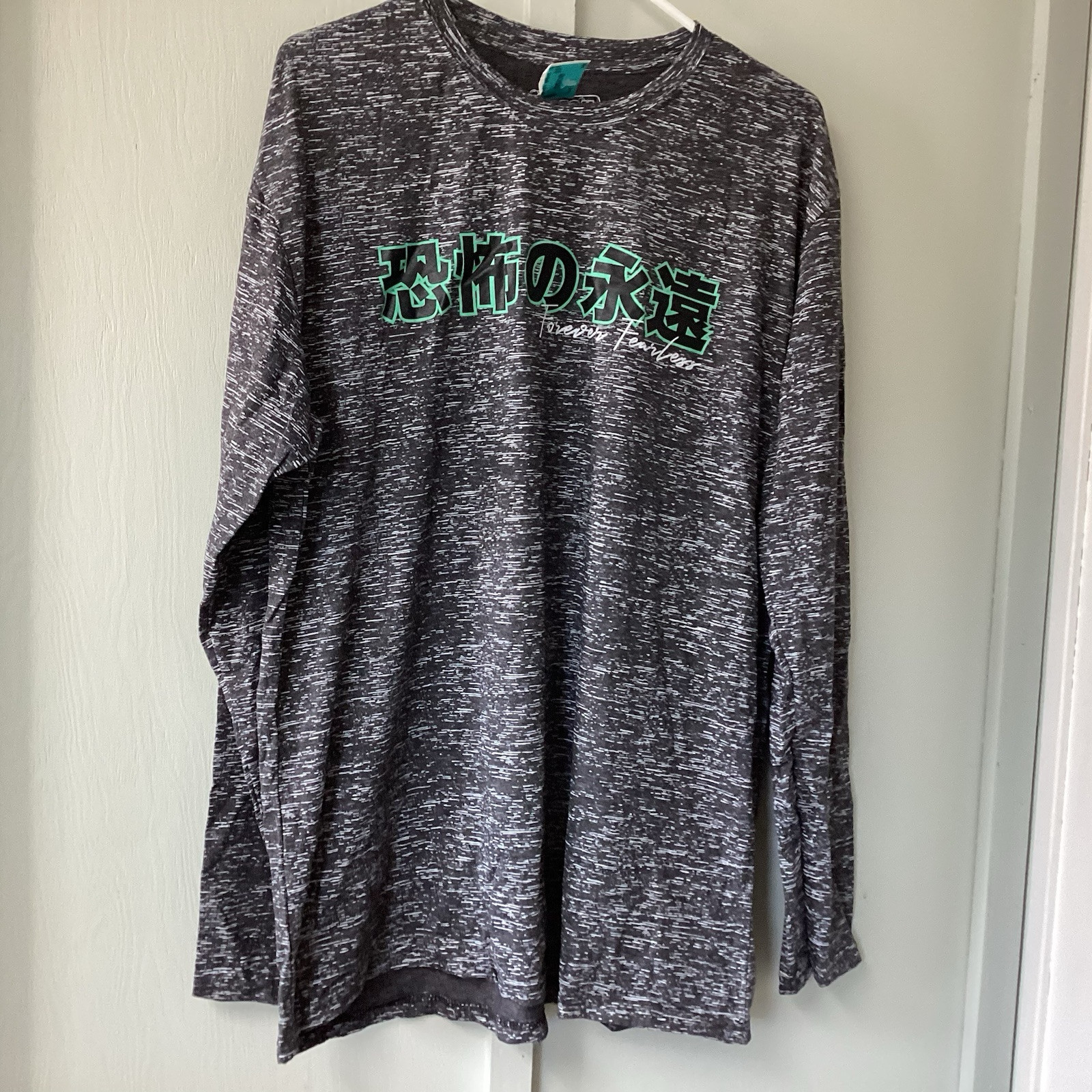 Fresh Laundry T Shirt Asian Signs Mens Size XL Tee Crewneck Speckled Gray NWOT gallery