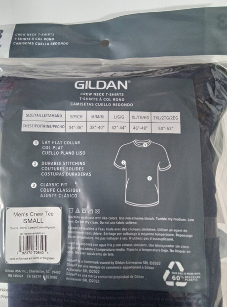 Gildan Mens Crew T-Shirt 5 PK & 6 PK Style G1100 (Slightly Imperfect) gallery