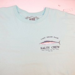 SALTY CREW CAST SMASH DASH SURF DIVE FISH FISHING TEE T SHIRT Mens S Green