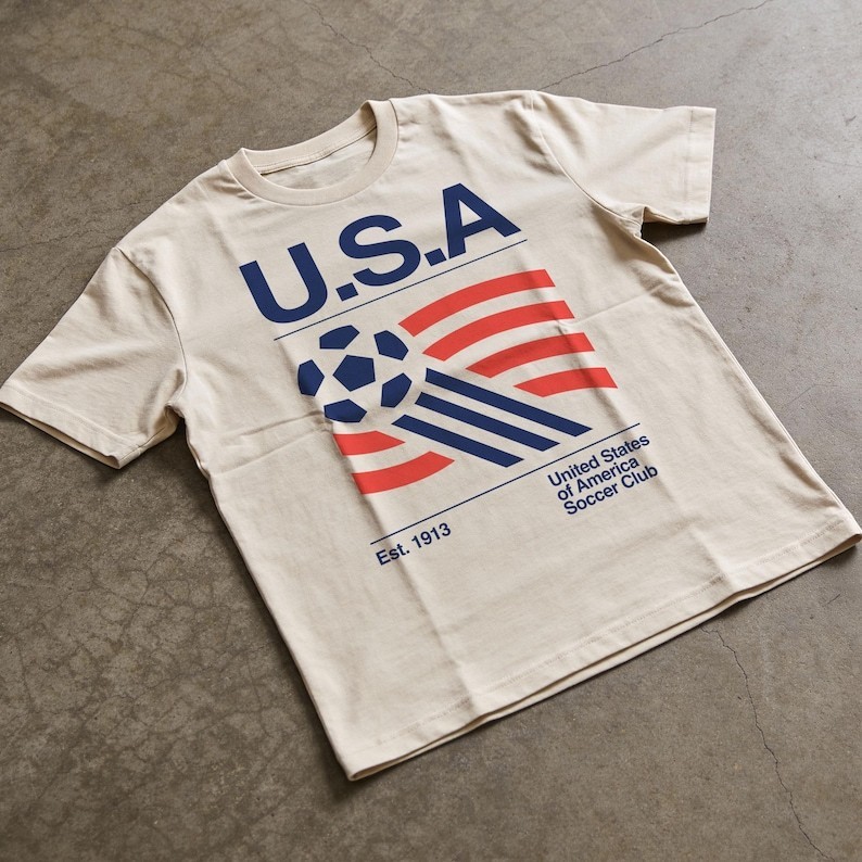 90s United States Soccer Shirt, Retro USA Team Graphic Tee gallery