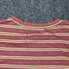 Faherty Sunwashed Tee T-Shirt Mens Large Faded Red Reef Stripe Organic Cotton
