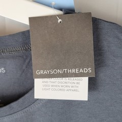 Grayson Threads Gray Short Sleeve Tee, ‘Hello Gorgeous” Print, Size L/XL, NWT
