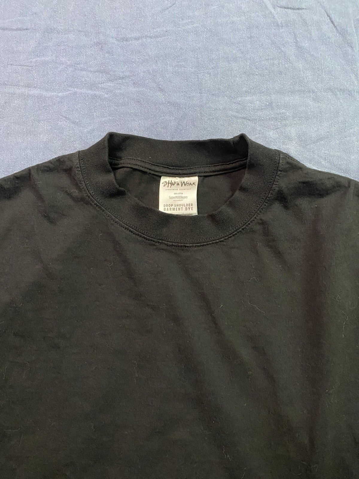 Shaka Wear Super Max Heavy Drop Shoulder Tee Black Garment Dye L Streetwear NWOT gallery