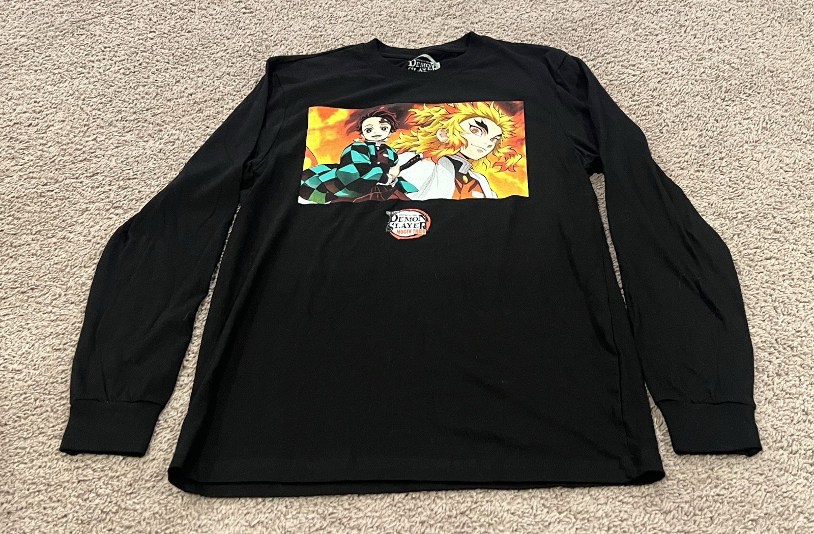 Demon Slayer Adult T-Shirt – The Movie Mugen Train Box Image Long Sleeve Med