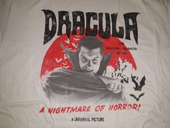Dracula Mens Shirt Size LARGE Universal Monsters Bela Lugosi Classic Horror NEW