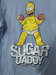 The Simpsons “Sugar Daddy” Homer Graphic Tee – Light Blue