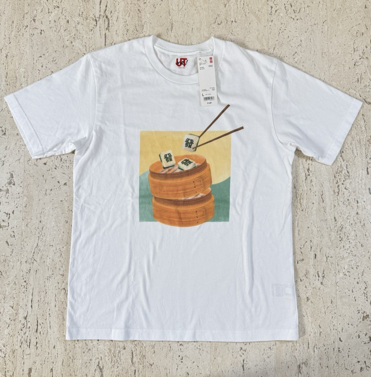 NEW UNIQLO UTMe Hong Kong Local Artist Exclusive Mens Med/Large Mahjong Dim Sum