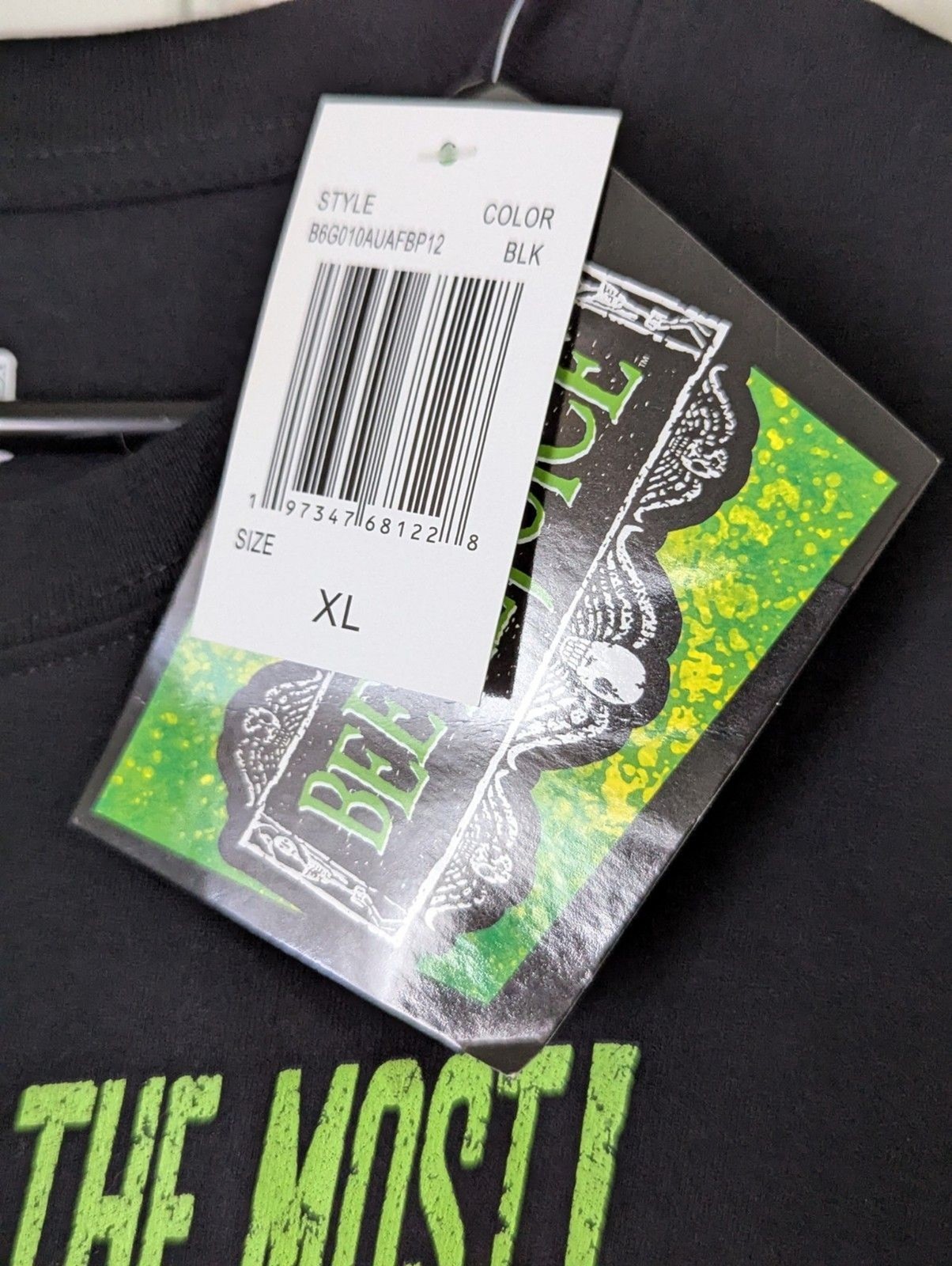 NWT Beetlejuice Ghost With The Most T-shirt Unisex XL Black 80s Movie Retro gallery