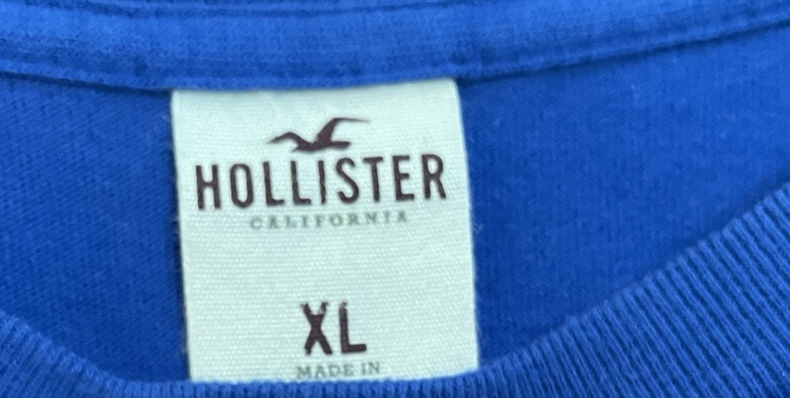 Hollister California Blue Soft Long Sleeve Embroidered Logo Men's Size XL gallery