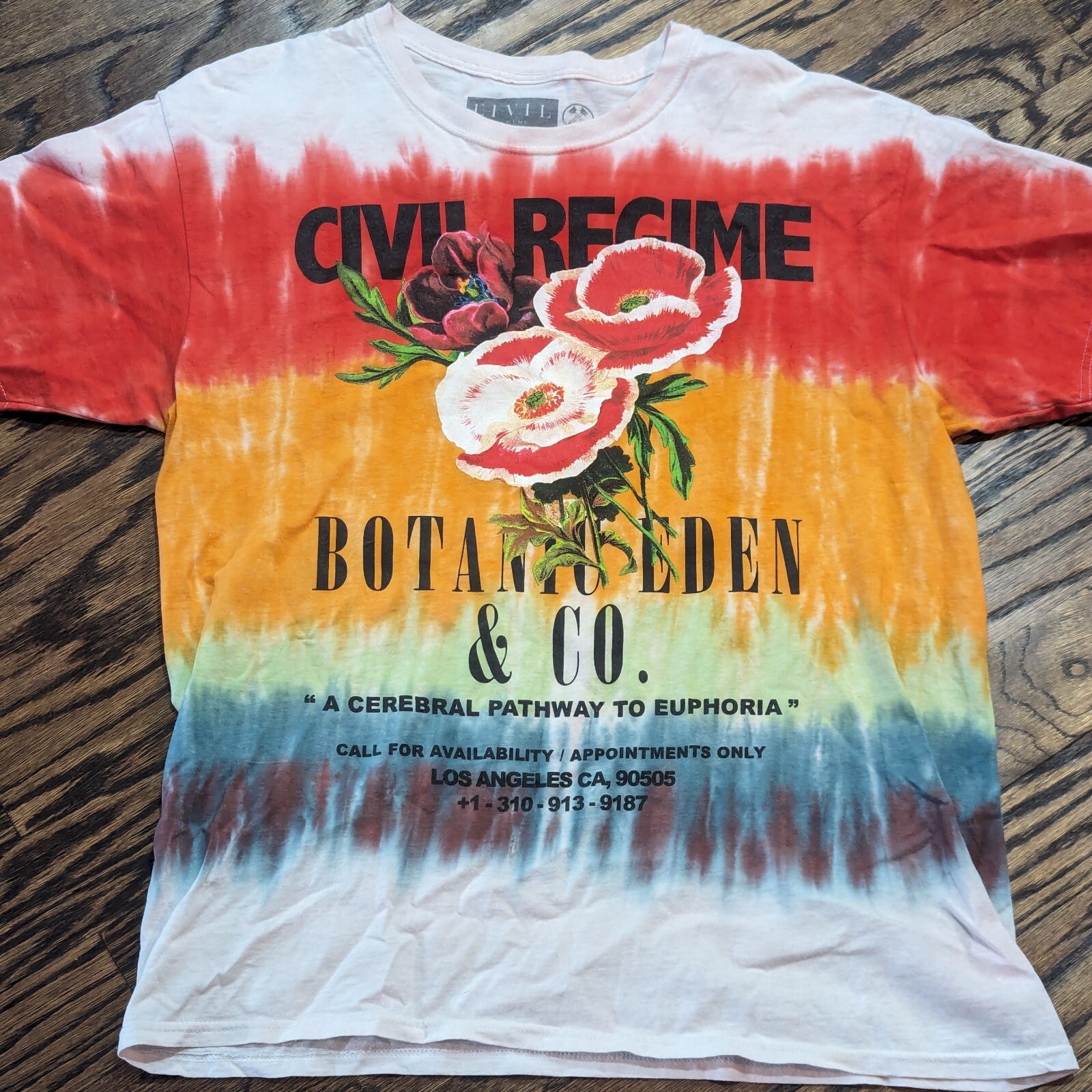 Civil Regime Botanical Garden SHIRT (Large) Graphic Tie Dye Los Angeles Eden gallery