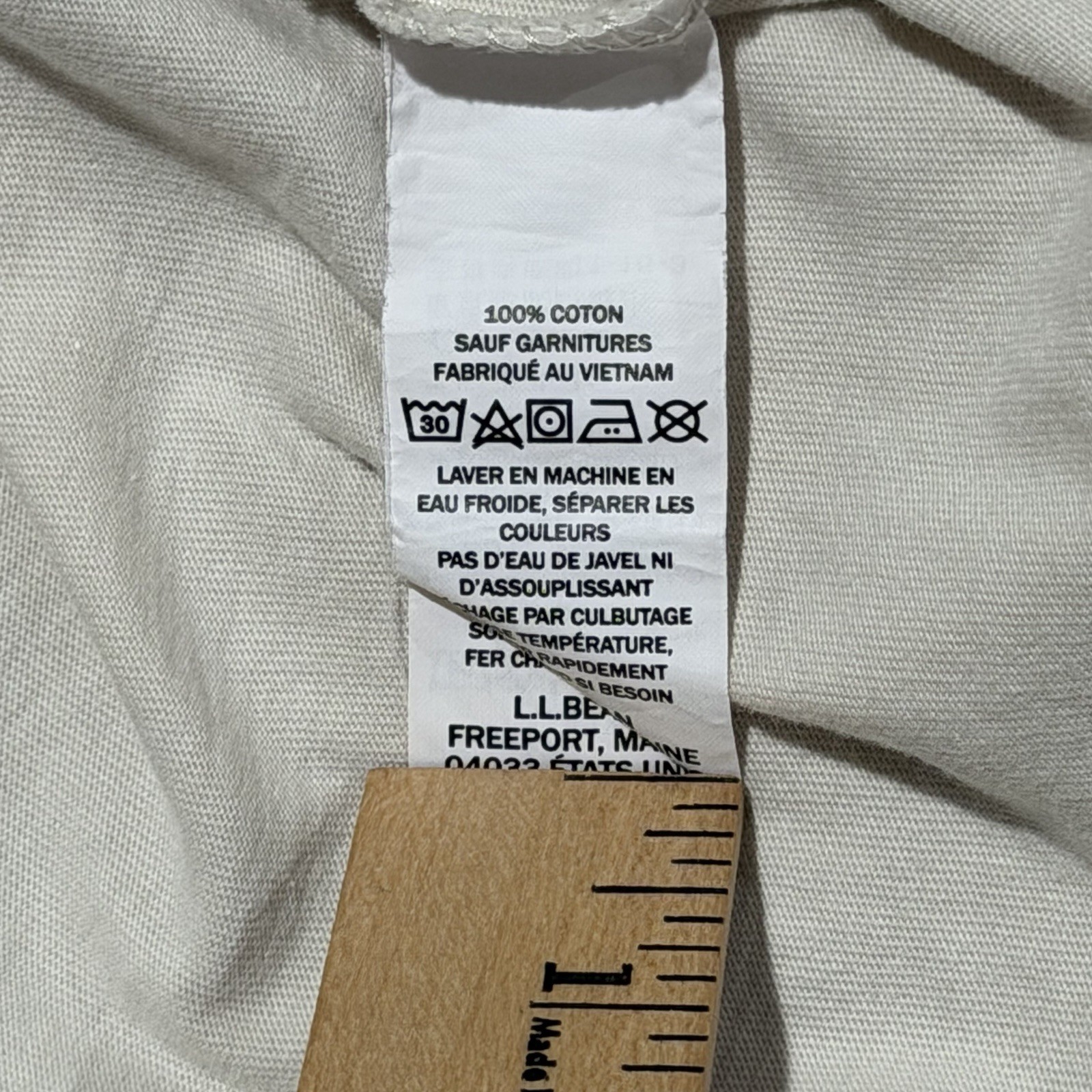 L.L Bean lvory Traditional Fit XL Mens T Shirt Short Sleeve Beige Summer Casual gallery