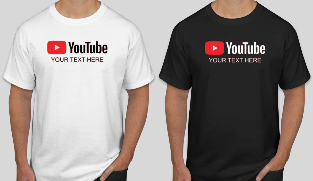NEW Personalized YouTube Channel Custom Vinyl t-shirt S,M,L,XL,2XL Adult Unisex