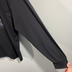Vtg Croft & Barrow Men’s Black Wolf Pack Long Sleeve Ribbed Cuff Tee Size XXL