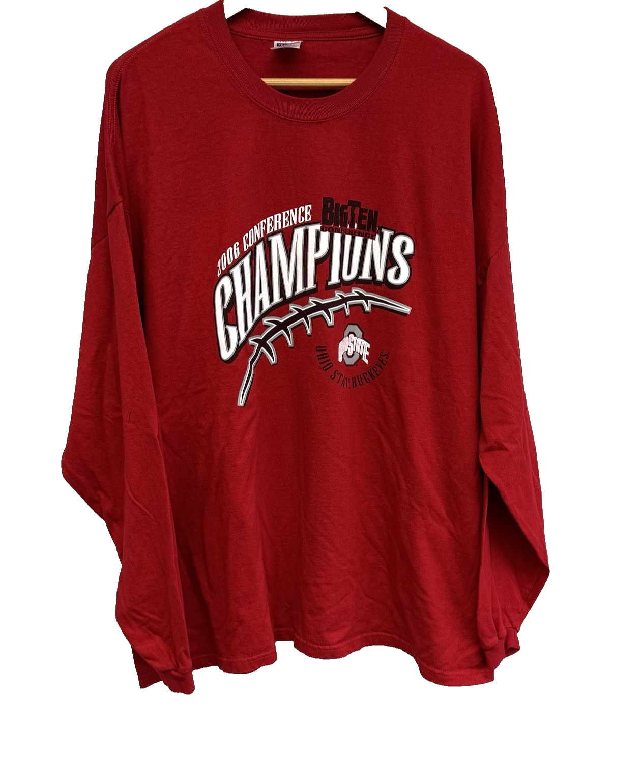 Ohio State Buckeyes T-Shirt Men's 3XL Big Ten Conference Champions 2006 Red gallery