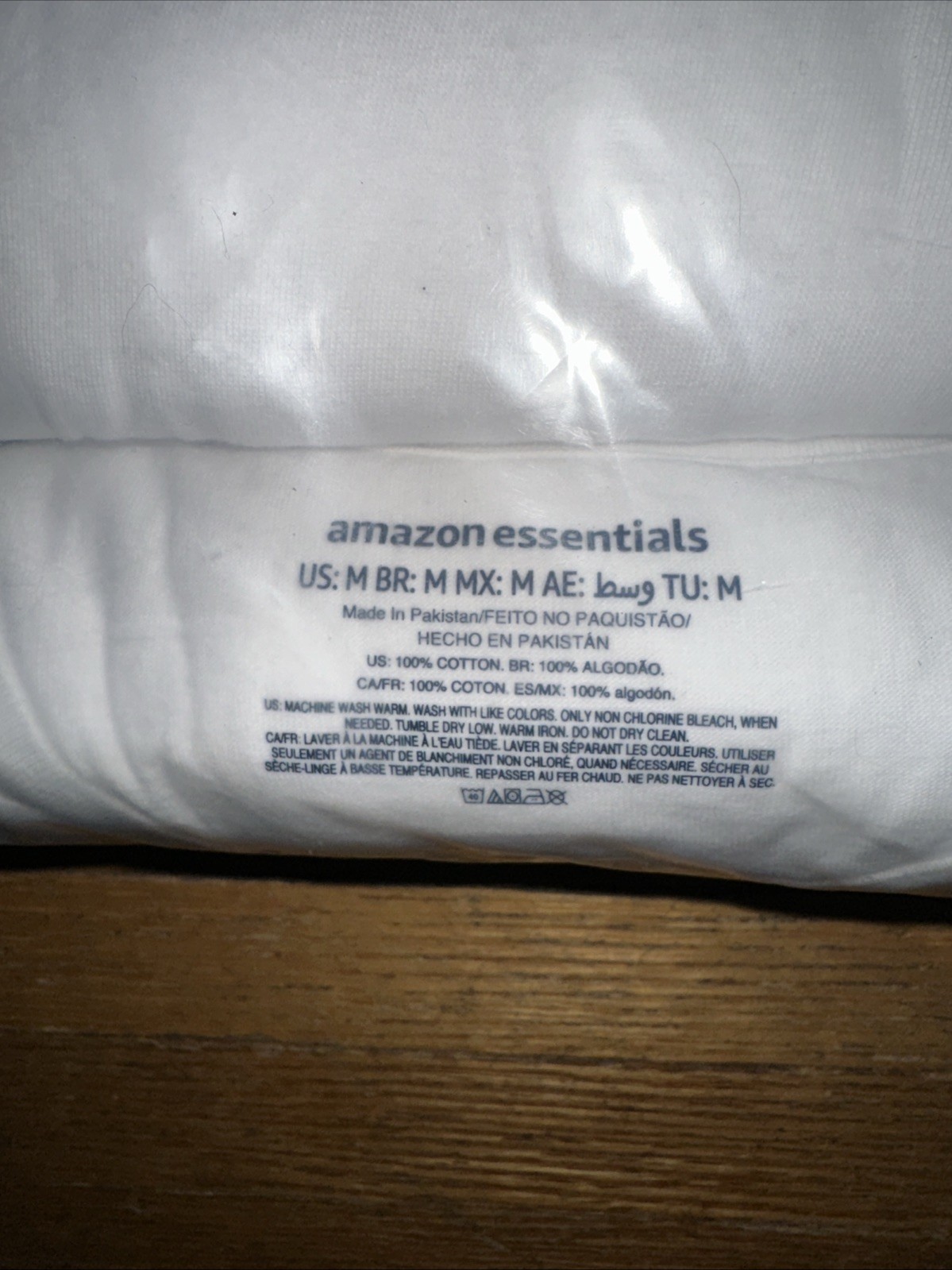 Amazon Essentials Men 6 Pack Crewneck Undershirts White Blank Medium 100% Cotton gallery