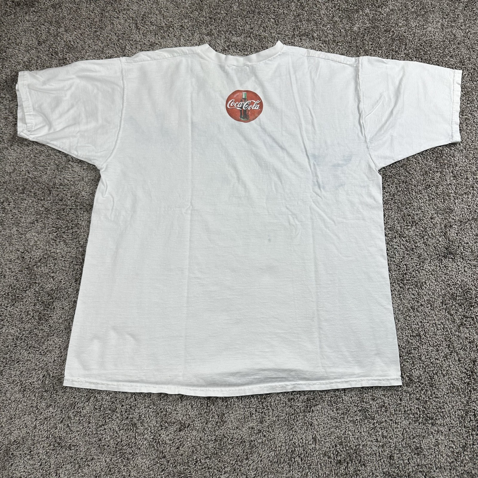 Vintage Coca Cola Shirt Mens XL White Sun Soda Advertising Graphic Tee 90s gallery