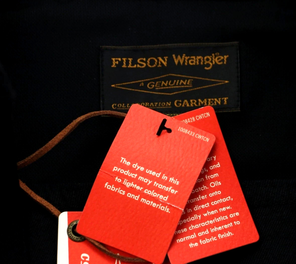 Filson x Wrangler Adventure Shirt Denim and Waxed Cotton Men's Sizes S-2XL Black gallery