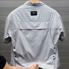Summer New Outdoor Multi Pocket Quick Drying Short Sleeved Shirt