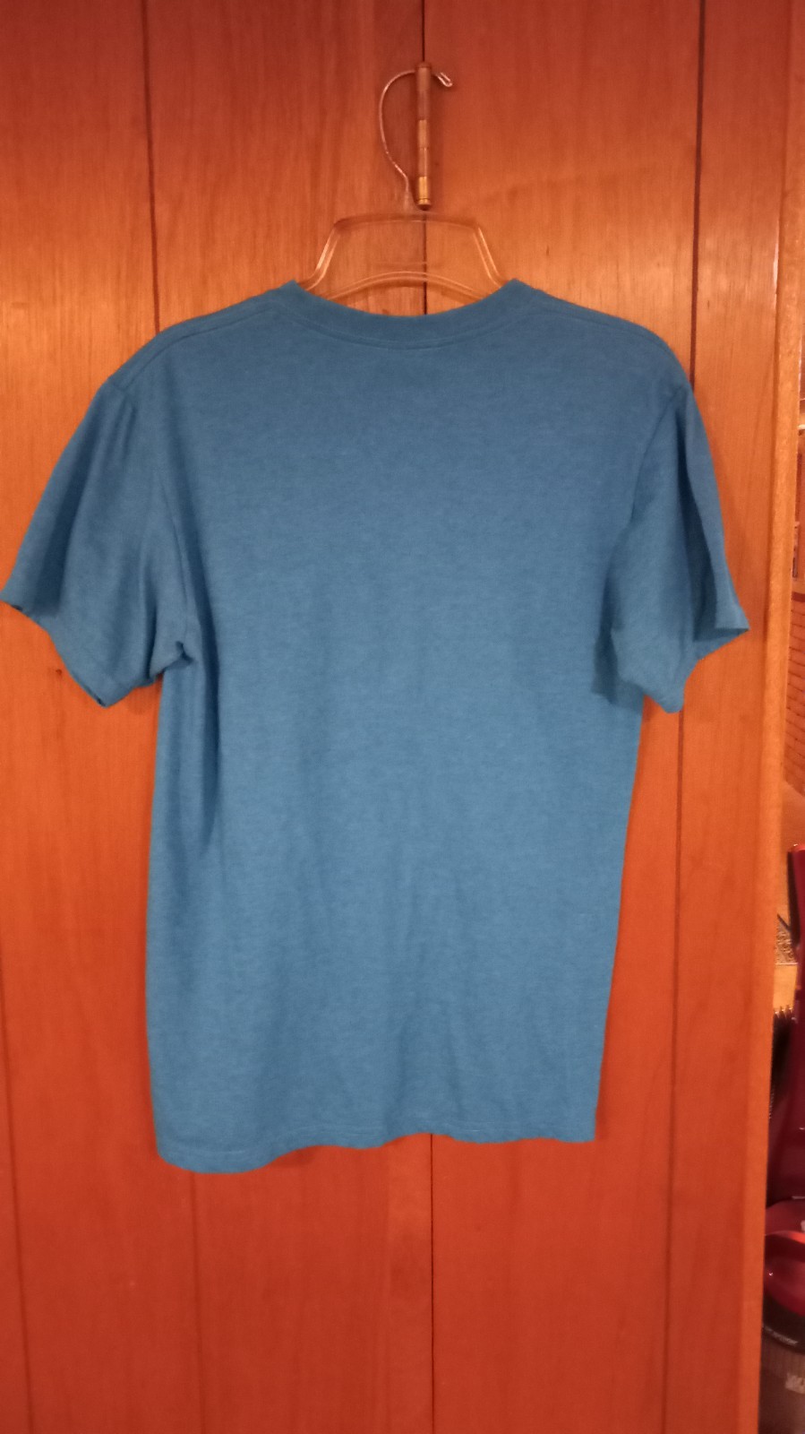 MAD ENGINE Teal Blue Funny Taco Shirt! Stretchable! Size Small gallery