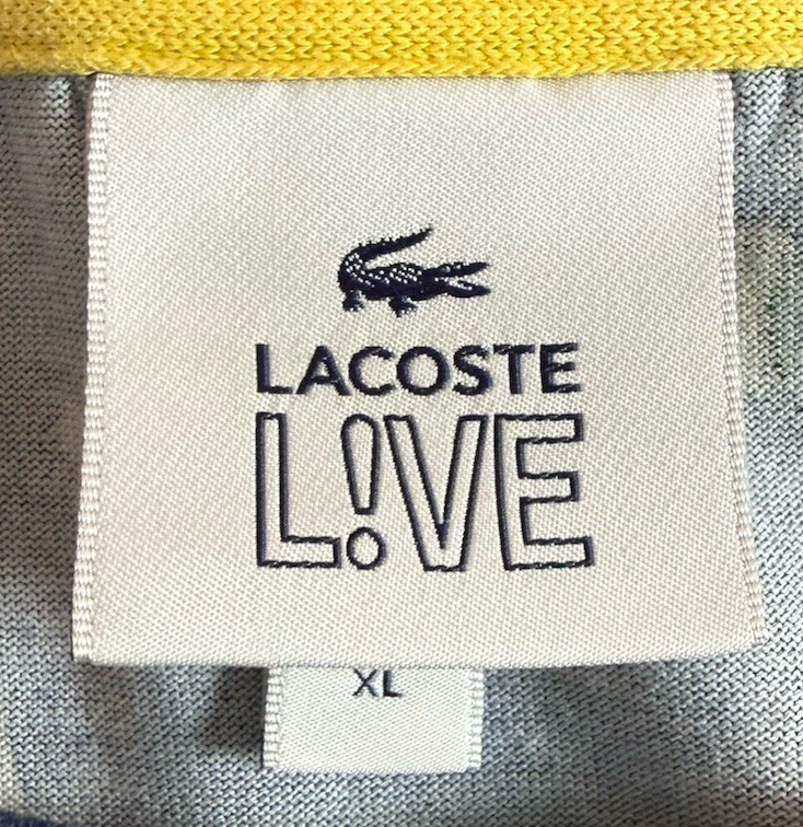 Men's Lacoste Live Golf Tennis Chain Link Scarf Print Graphic Shirt XL gallery