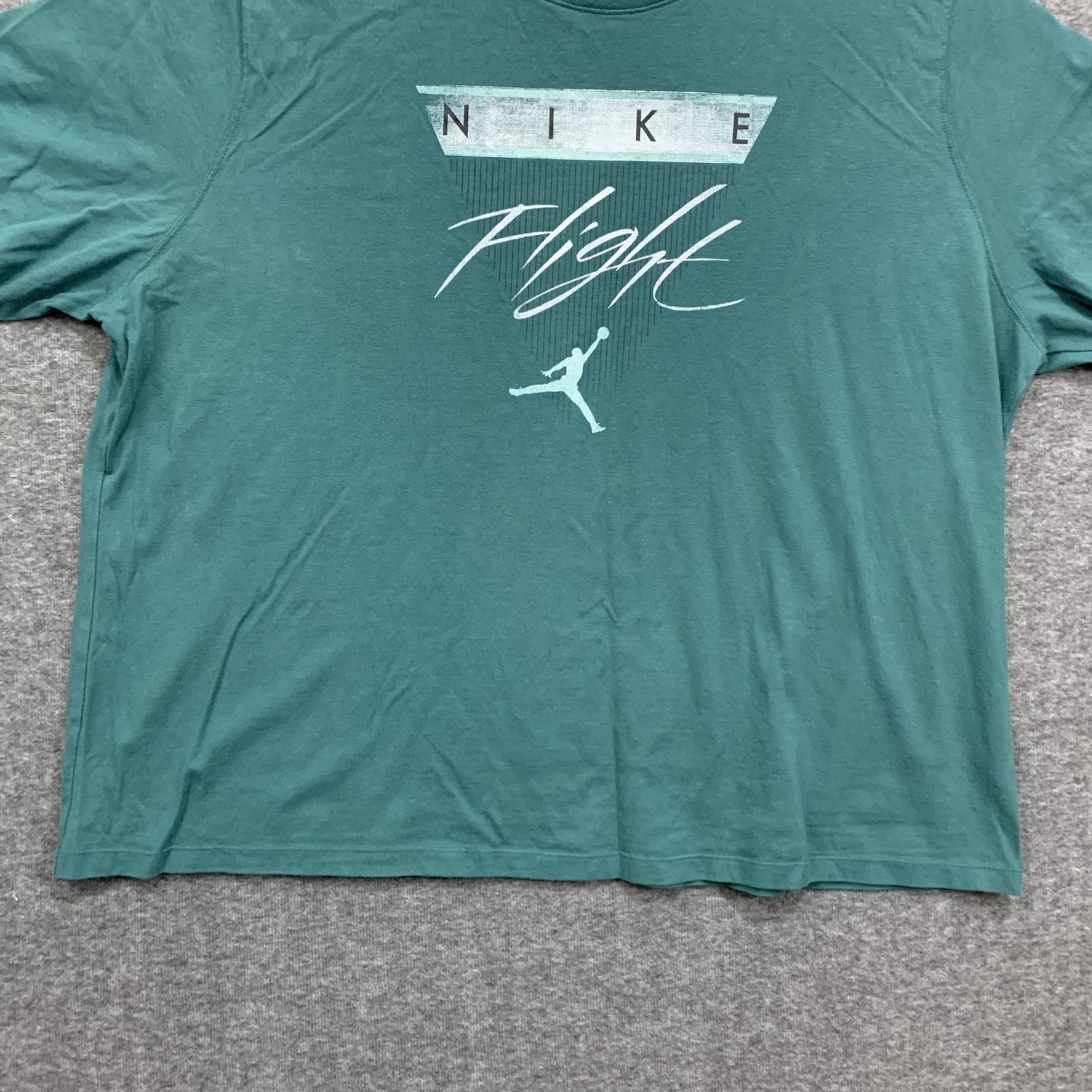 Nike Air Jordan Tee Shirt Mens 3XL Flight Jumpman Logo Teal Green Short Sleeve gallery