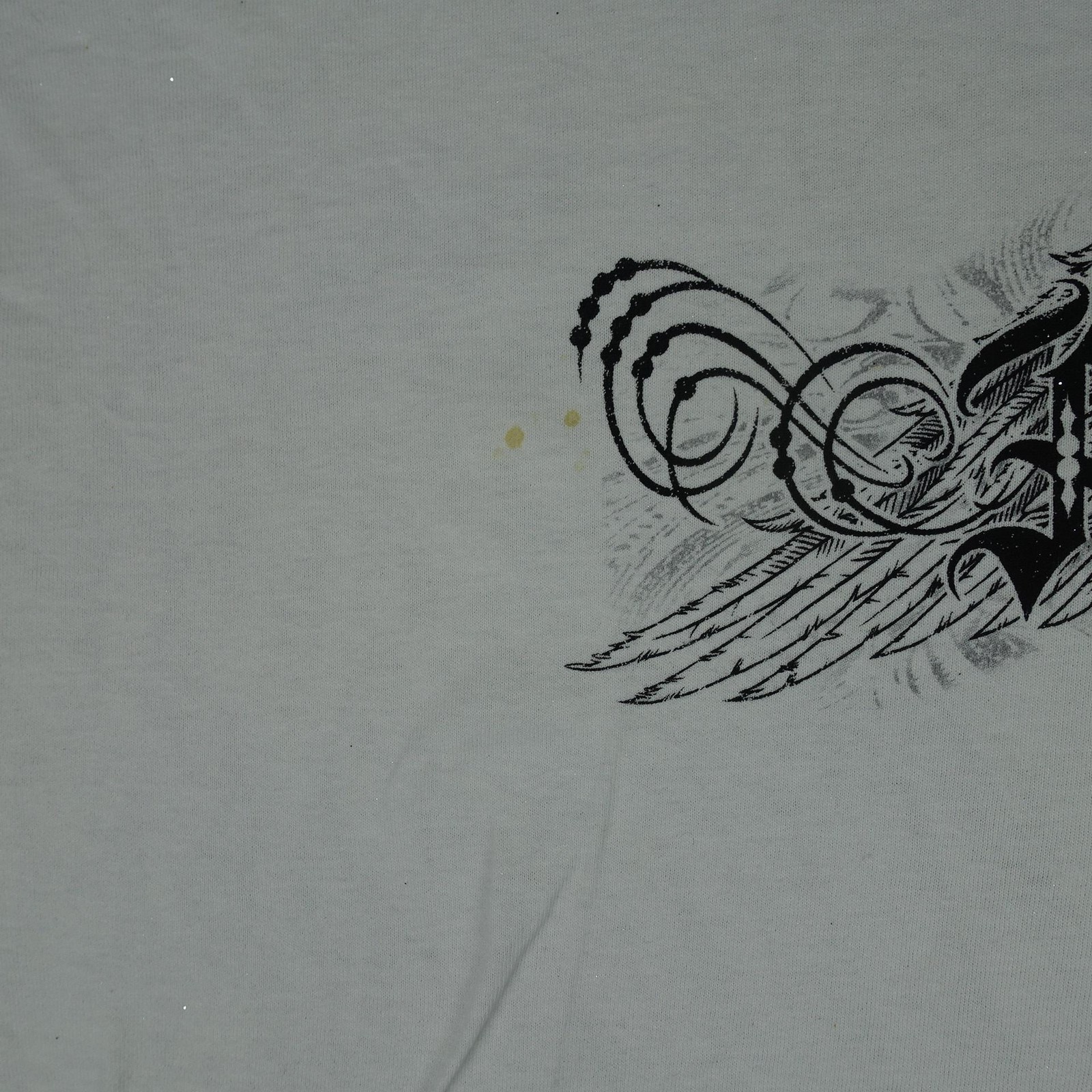 Angel Shirt Mens 2XL White Graphic Wings Halo Gothic Glitter Tee Genuine Tee Y2K gallery