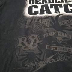 Deadliest Catch Alaska Black 2011 Discovery Channel Size XL Crab Boat