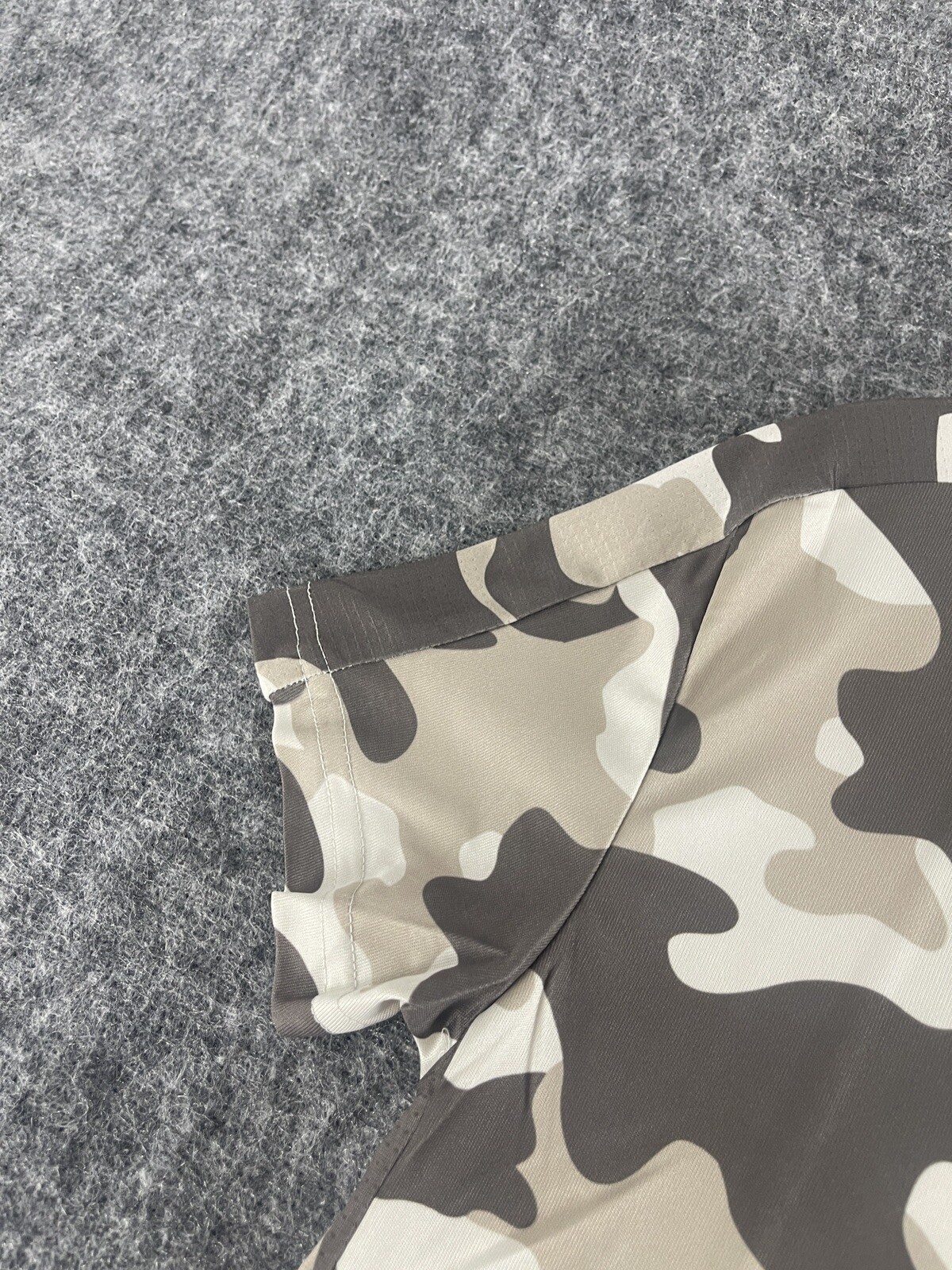 De Facto Shirt Men’s Camo Small Gray Green Tee Camouflage Short Sleeve Gym N308 gallery